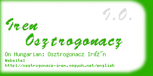 iren osztrogonacz business card